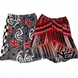 Lot of 2 NC Rams Athletic Shorts Fit USA Fit2Win Gray Red Men’s XL
